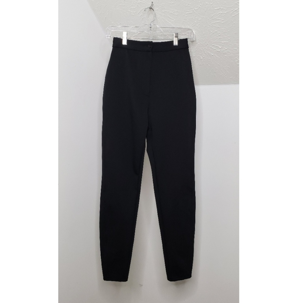 Oscar de la Renta Black High Rise Stretch Skinny Pants Size 4 (Fit 2) - Picture 2 of 6